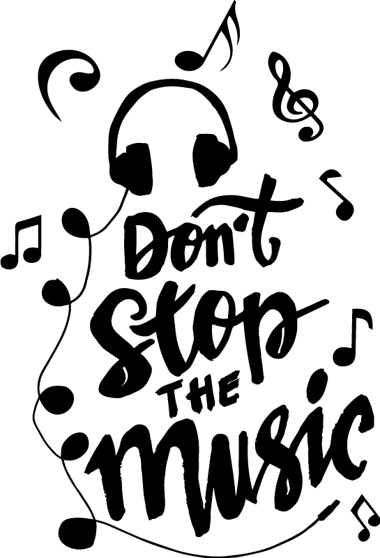 Musik poster mit texten aus noten komponiert - TenStickers