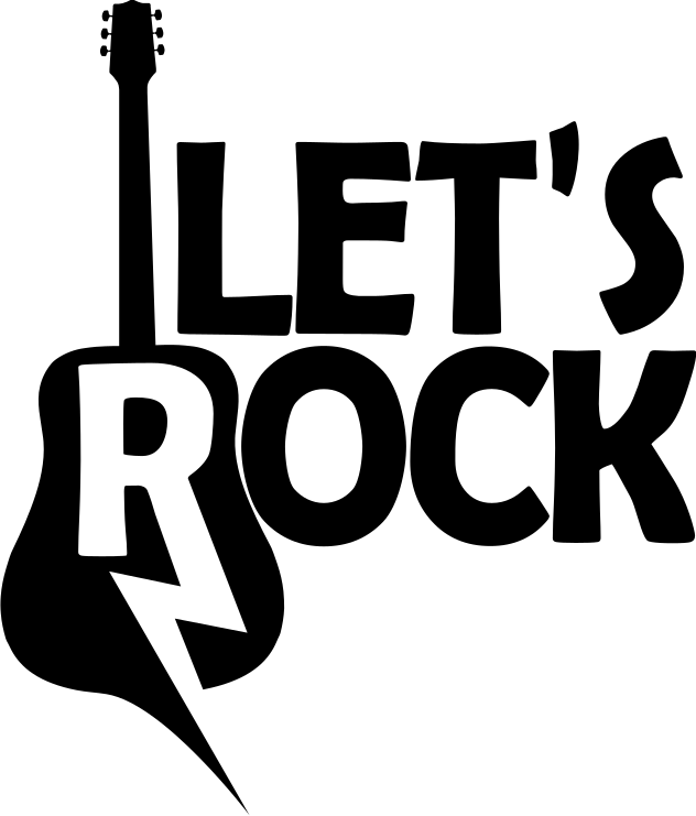 Musik poster rockmusik gitarre und text - TenStickers