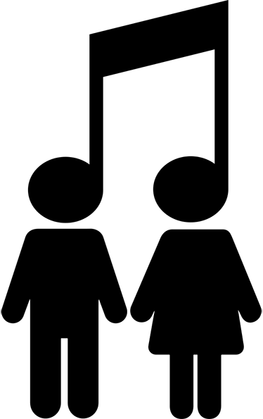 Musik poster mit vinyl noten icons - TenStickers