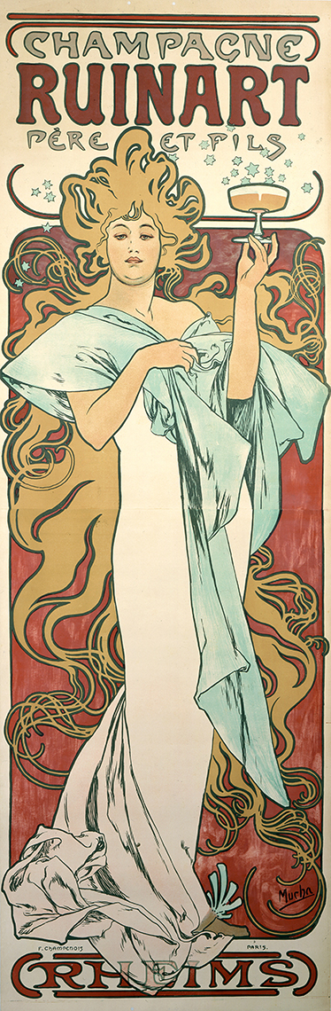 Vintage poster póster adhesivo champagne ruinart - TenStickers