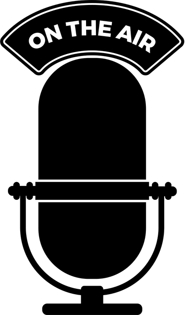 Vintage poster dekoratives vinyl on air radio - TenStickers