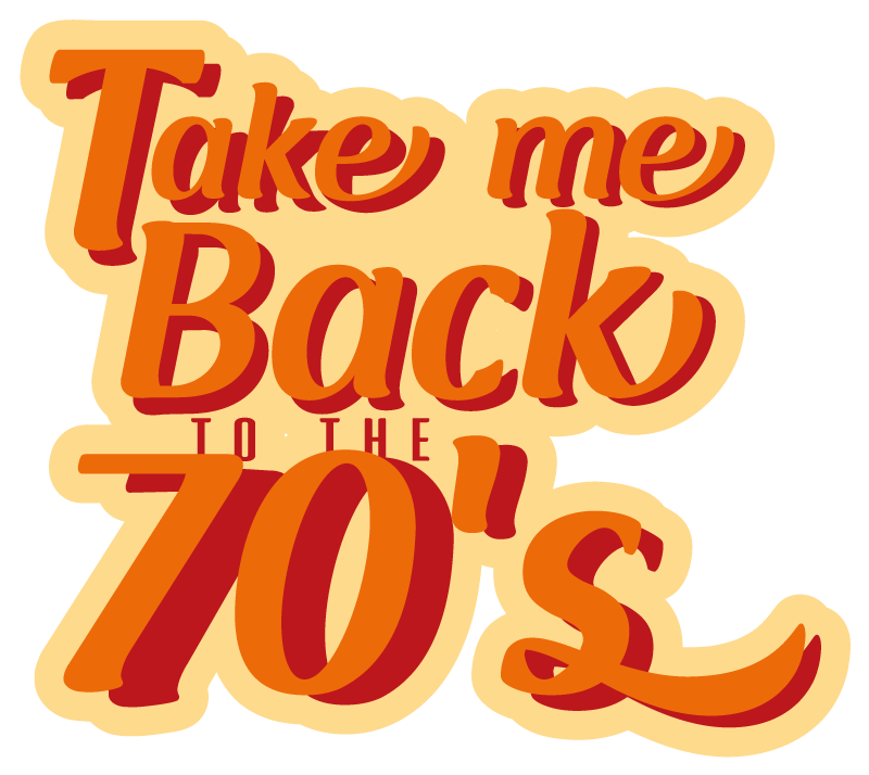 Vintage poster lass mich in die 70er zurückreisen - TenStickers