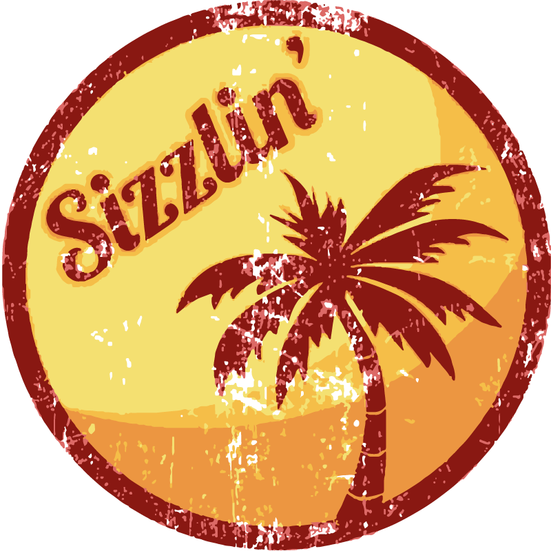 Vintage poster sizzlin' 70er jahre aufkleber - TenStickers