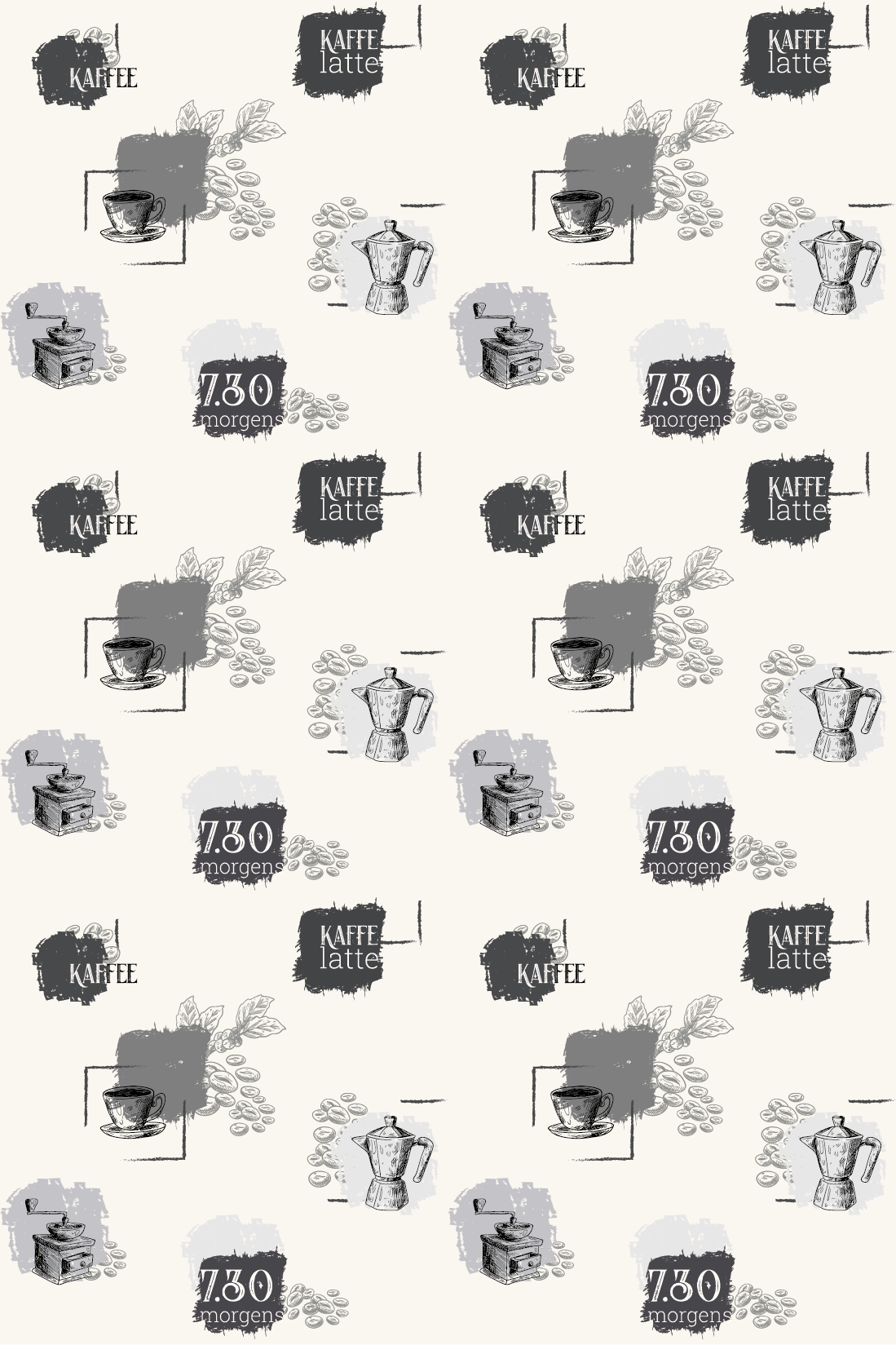 Vintage poster mit kaffee-muster - TenStickers