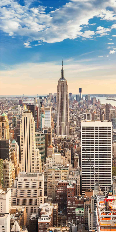 Poster landschaft vinyle für tür rascacielos new york - TenStickers