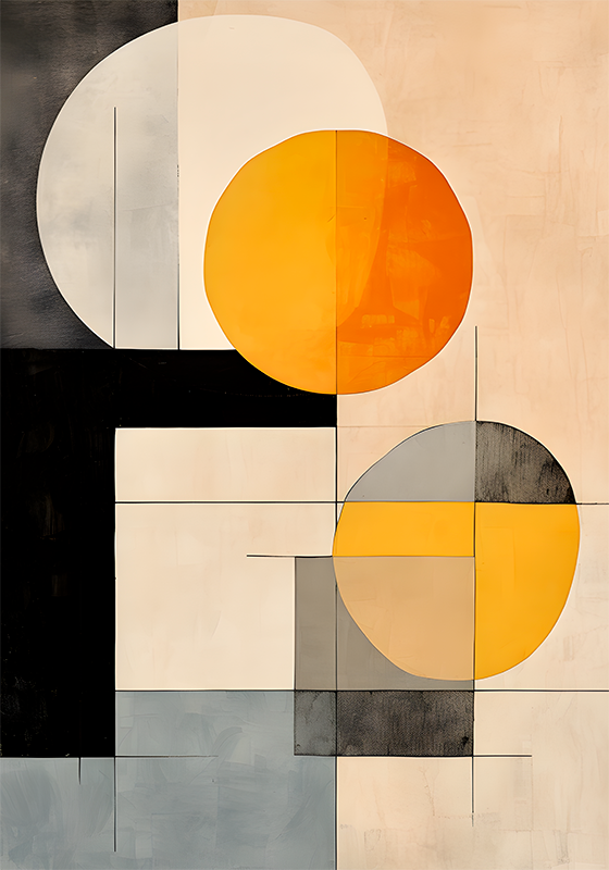 Poster abstrakt mit geometrischen formen - TenStickers