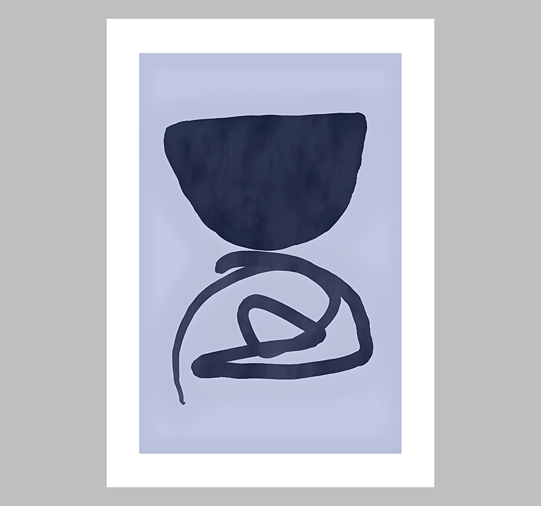 Poster abstrakt mit lila rahmen - TenStickers