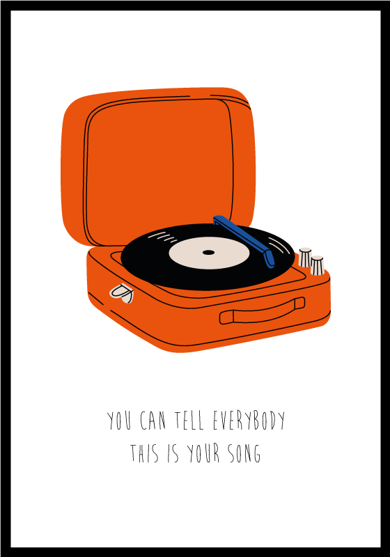 Musik poster mit songtexten - TenStickers