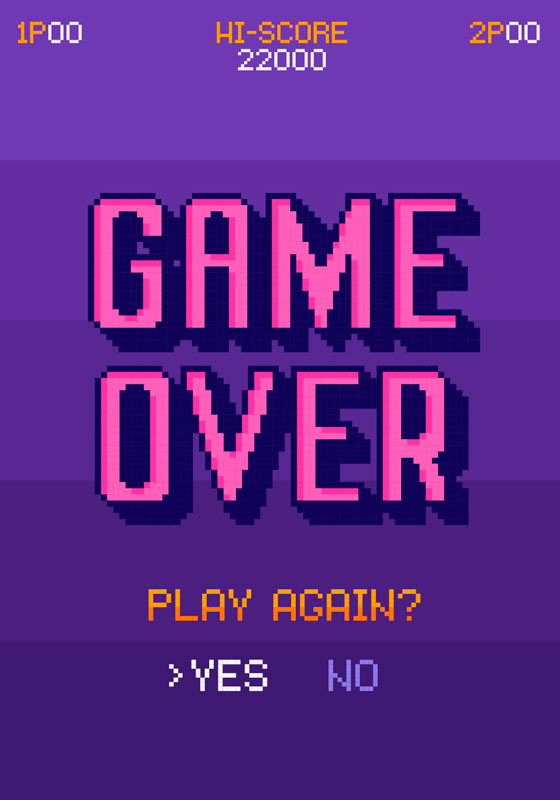 Gaming poster spiel beendet - TenStickers