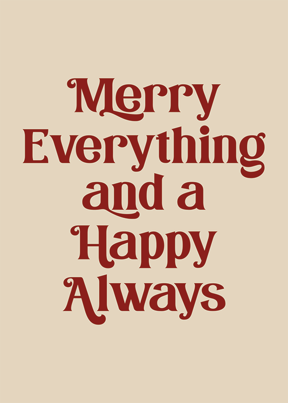 Poster weihnachten für immer glücklich und zufrieden - TenStickers