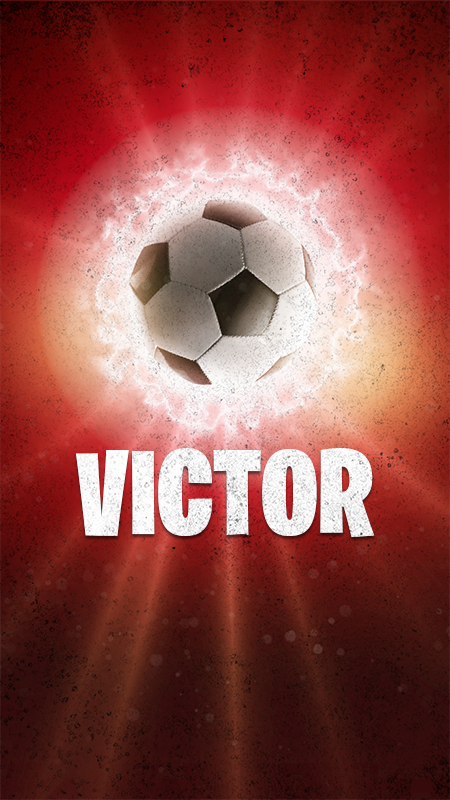 Poster fußball feuerball mit namen - TenStickers