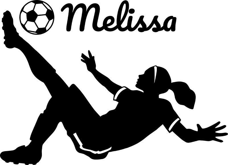 Poster fußball personalisierbare fußballerin vinyl - TenStickers