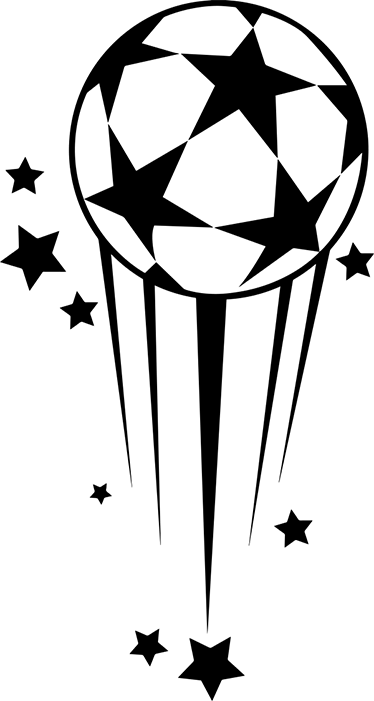 Poster fußball wanddecal fußballball sterne - TenStickers