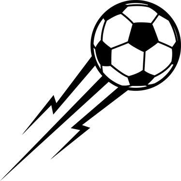 Poster fußball dekoratives ballmotiv wie der blitz - TenStickers