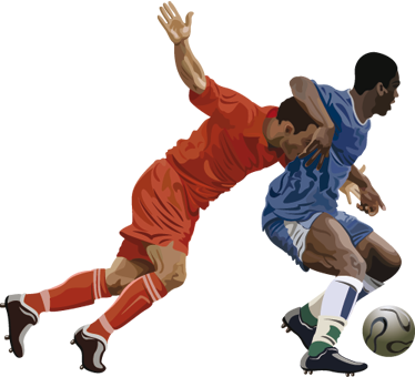 Poster fußball wandtattoo spieler fußball - TenStickers