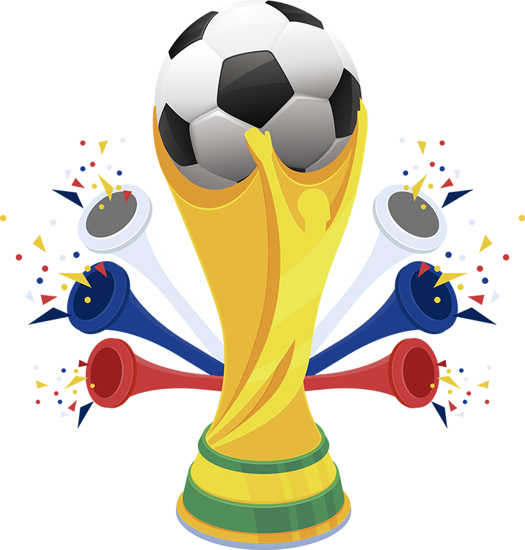 Poster fußball wm ball aus vinyl - TenStickers