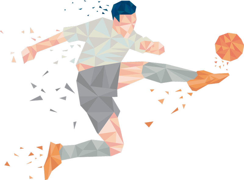 Poster fußball abstrakter profi-spieler - TenStickers
