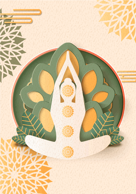 Zen poster namaste yoga kunst für dein zuhause - TenStickers