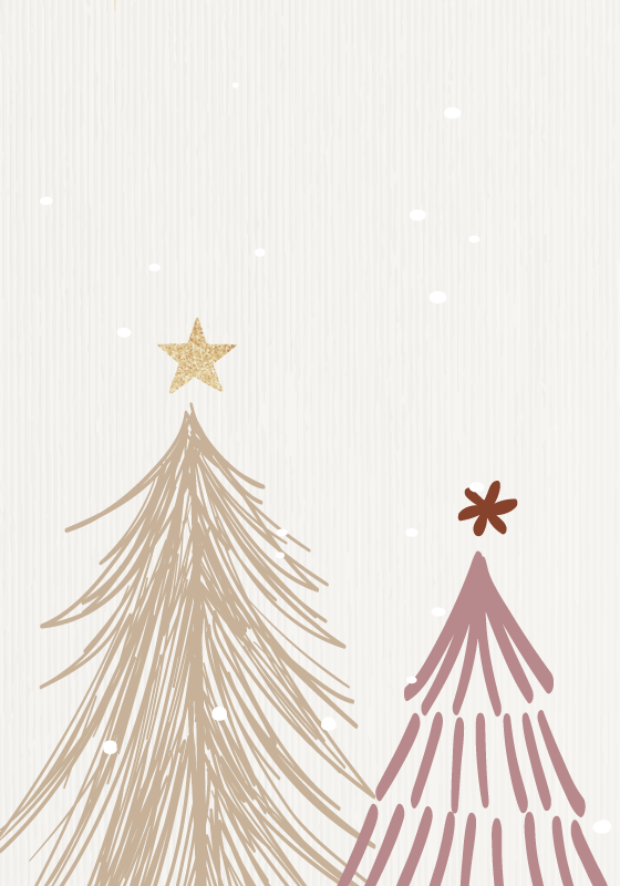 Poster minimalistisch Weihnachtsbaum  - TenStickers