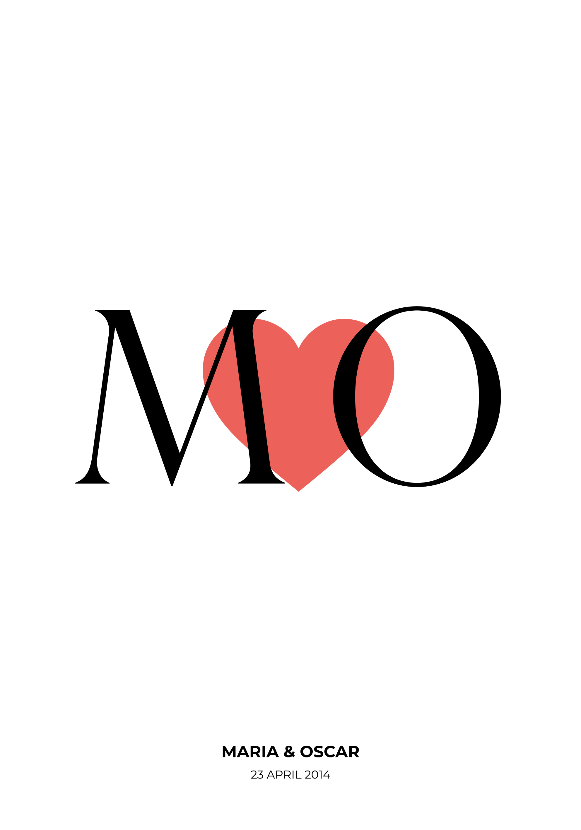 Personalisierte Poster Paarliebe - TenStickers