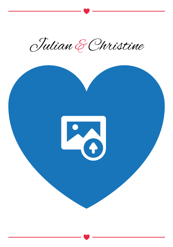 Personalisiertes romantisches Poster mit Foto - TenStickers