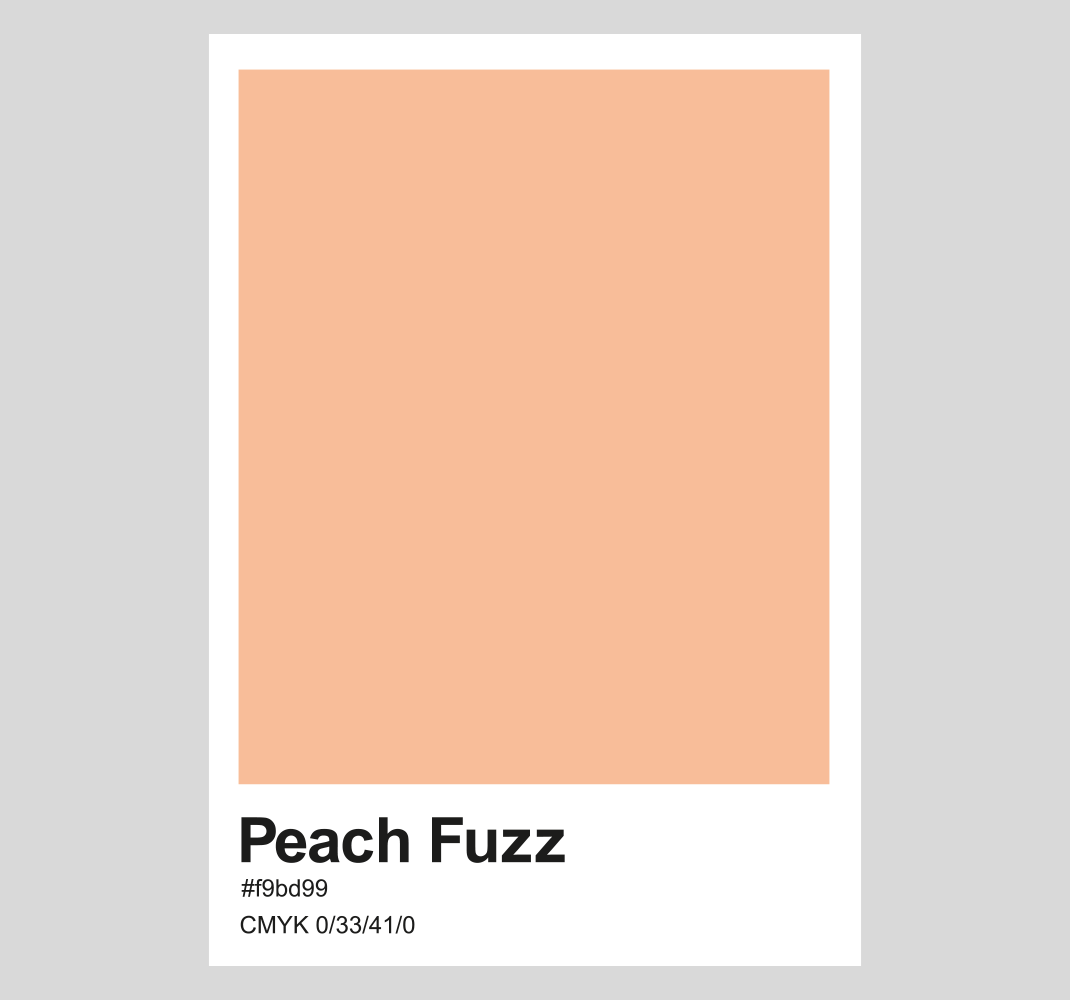 Poster Pantone 2024 Peach Fuzz - TenStickers