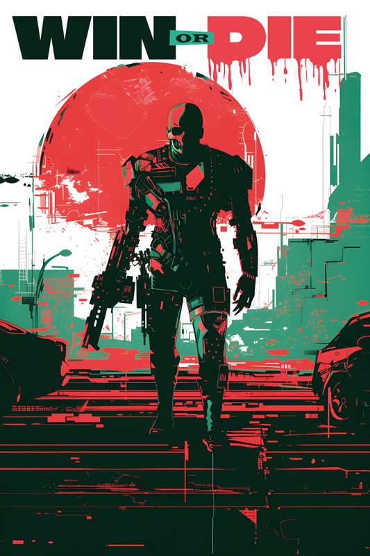 Gaming Poster WIN or Die Android - TenStickers