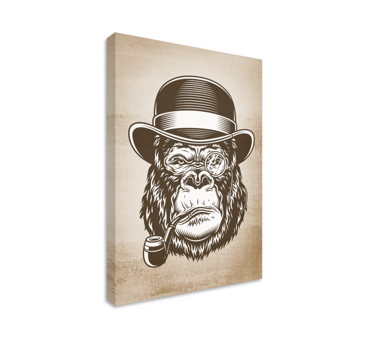 Wandbild Tier gentleman-gorilla - TenStickers