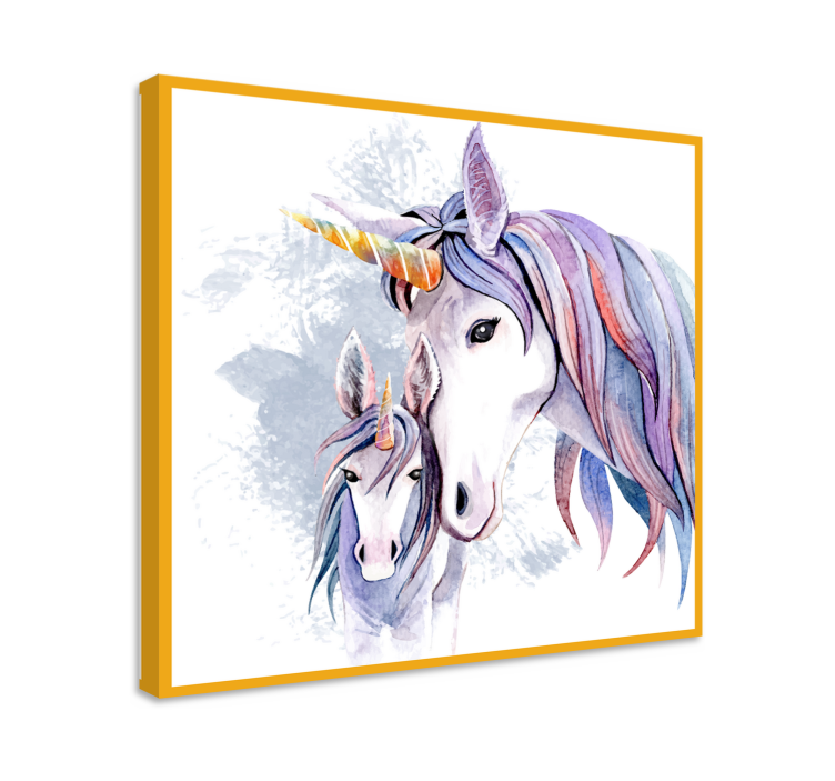 Einhorn Wandbild Unicornios madre e hijo - TenStickers