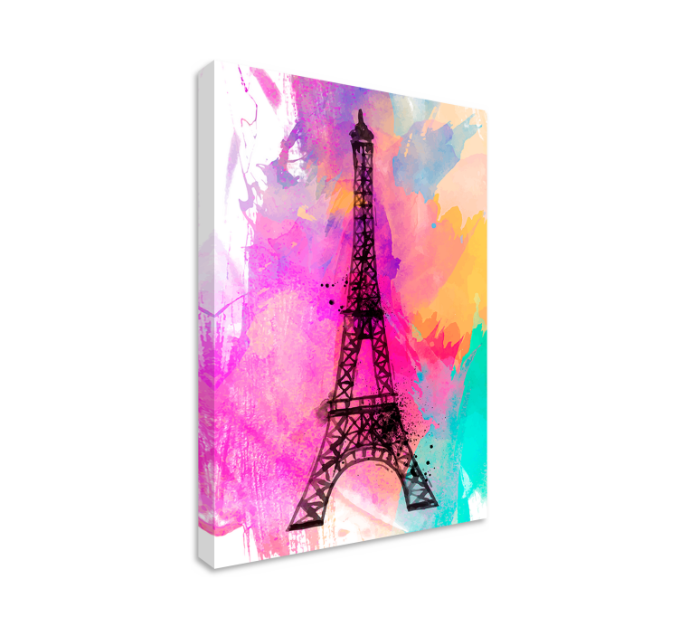 Leinwandbild eiffel-turm silhouette - TenStickers