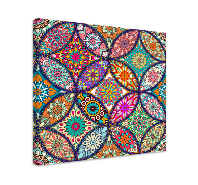 Wandbild Schlafzimmer Bunte mandalas - TenStickers