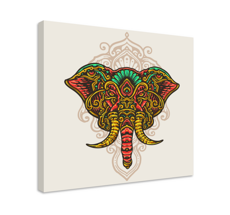 Wandbild elefant mit kunstvollem elefantenmotiv - TenStickers