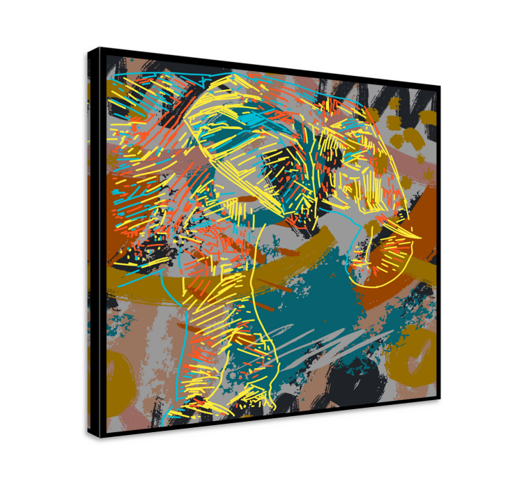 Wandbild elefant zeitgenössische elefantenskizze - TenStickers