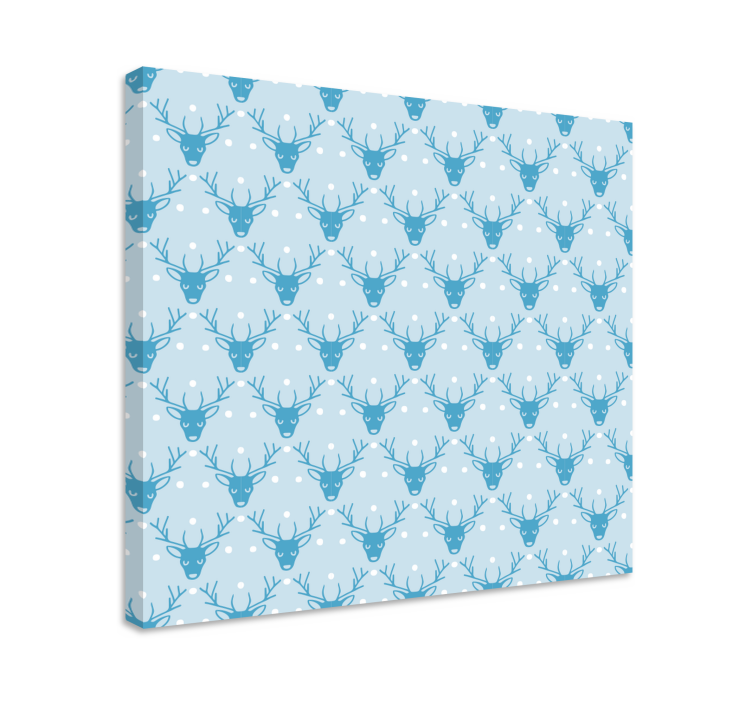 Hirsch bild leinwand winter hirsch muster - TenStickers