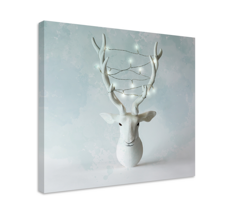 Hirsch bild leinwand mit geweih kopfdisplay - TenStickers