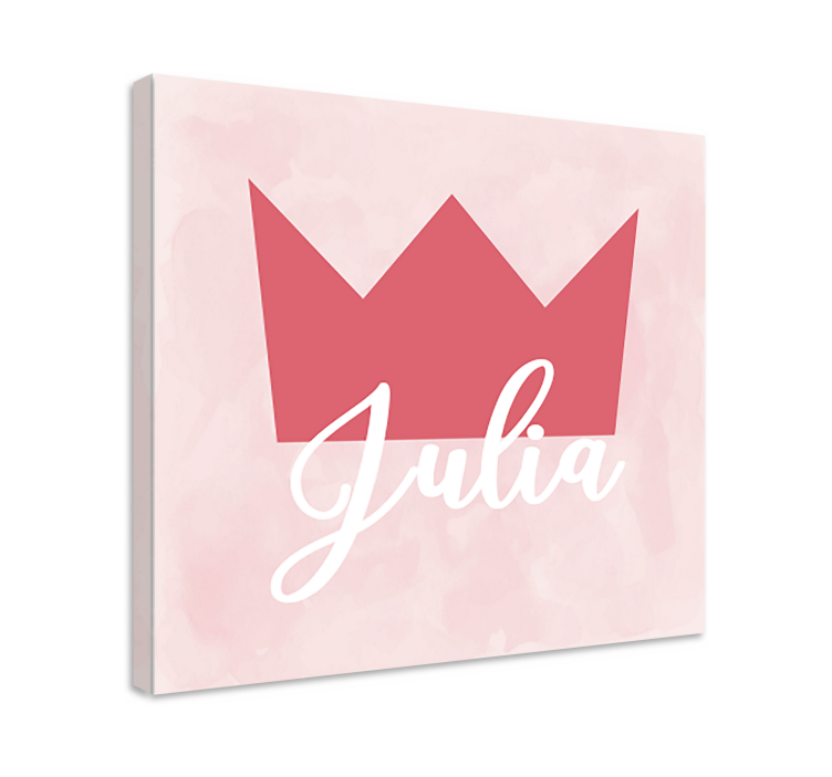 Weltkarte leinwand mit krone personalisierung julia - TenStickers