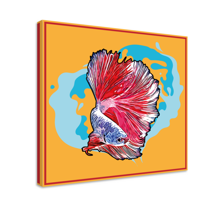 Wandbild fische lebhafte betta fische - TenStickers