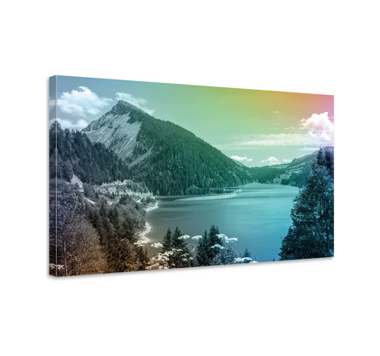 Wandbilder landschaft bergseeansicht - TenStickers