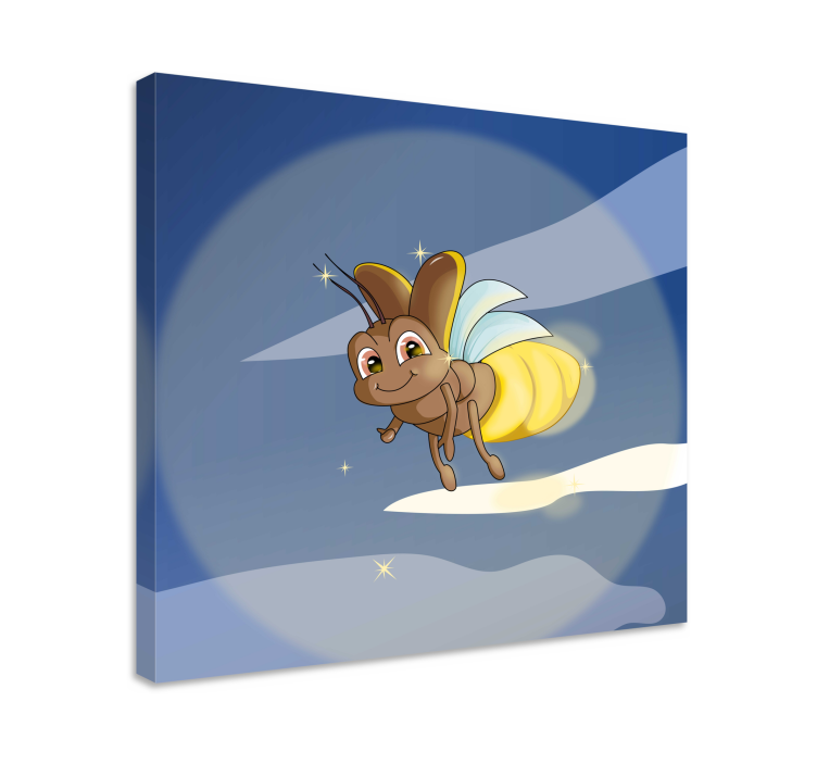 Leinwandbild vogel fröhlicher fliegender käfer - TenStickers
