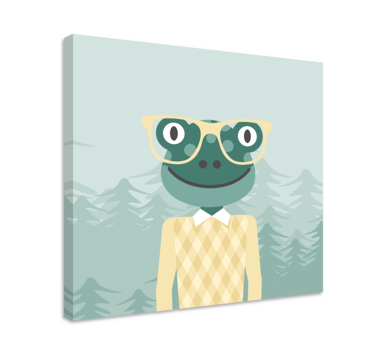3d leinwandbild stilvoller frosch charakter - TenStickers