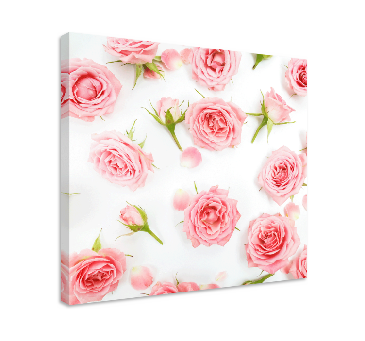 Leinwandbild arrangement mit rosa rosen - TenStickers
