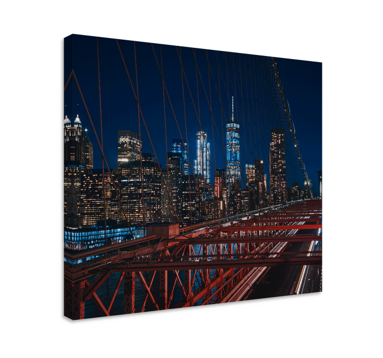 Leinwandbild brooklyn bridge ansicht - TenStickers