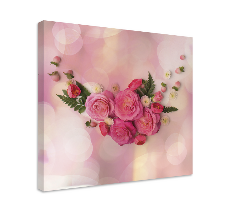 Leinwandbild pinkes blumenbouquet - TenStickers