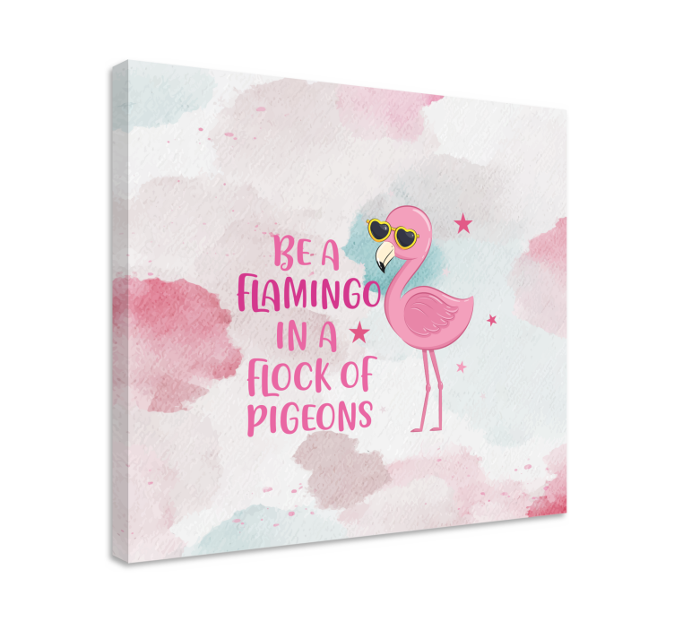 Dinosaurier wandbild flamingo mit sonnenbrille - TenStickers