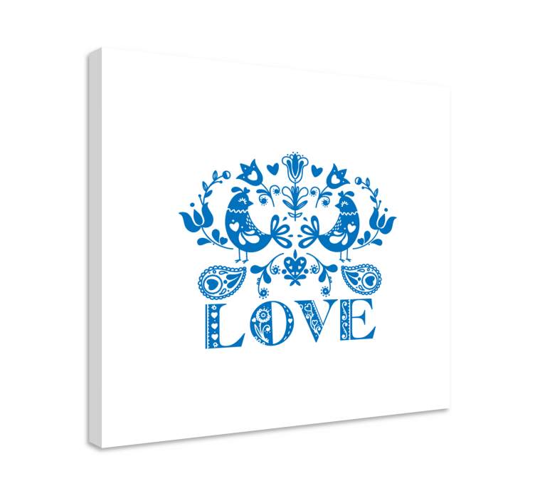 Wandbild baum mit vögeln und blumenmotiv - TenStickers