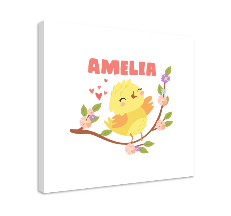 3d leinwandbild fröhlicher gelber vogel - TenStickers