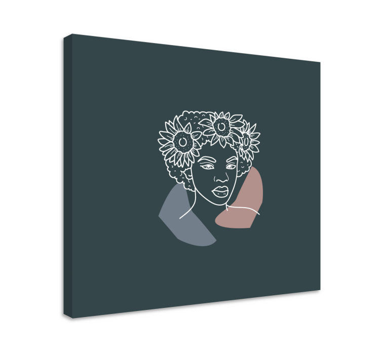 Leinwandbild mit üppigem botanischen porträt - TenStickers