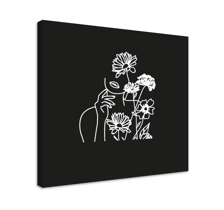Leinwandbild Blume minimalistisches blumendesign für frauen - TenStickers
