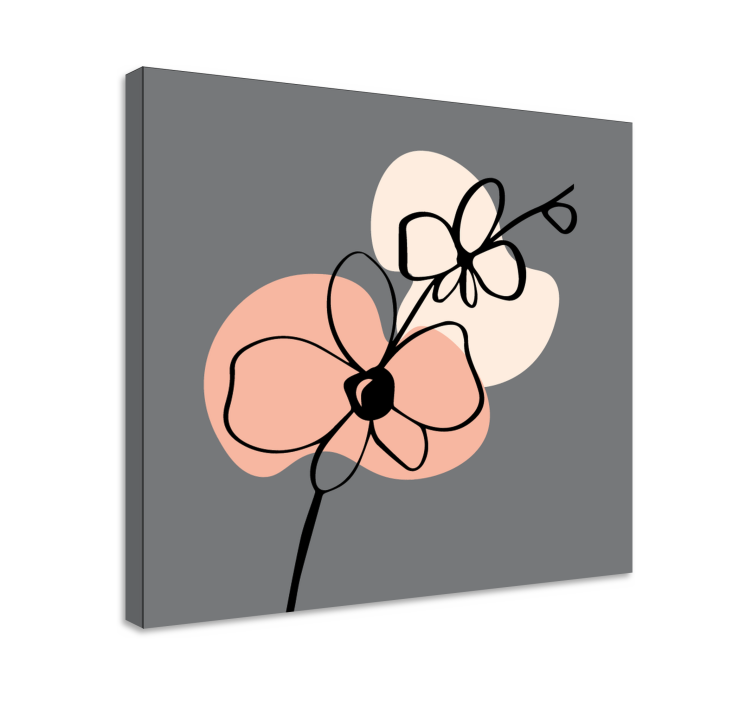Leinwandbild abstrakte blumenformen - TenStickers