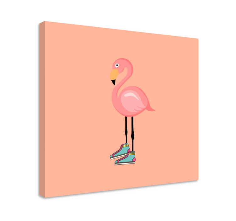 Wandbilder hunde im stylischen flamingo skater design - TenStickers